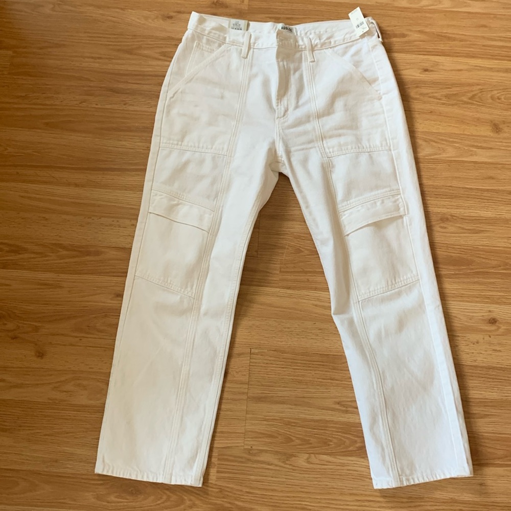 Agolde Cooper Cargo in Milkshake White
